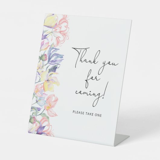 Baby in bloei Bedankt voor het komen Poster Reclamebord Met Voetstuk (Voorkant)