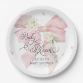 Baby in bloei bloemboog elegant Baby shower Papieren Bordje