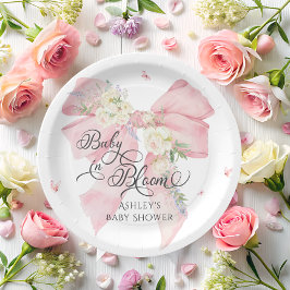 Baby in bloei bloemboog elegant Baby shower Papieren Bordje