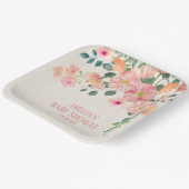 Baby in bloei bloemenboho chic Meisje baby shower Papieren Bordje (Gebogen)