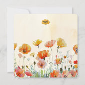 Baby in bloei bloemendouche bedankkaart (Achterkant)