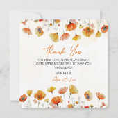 Baby in bloei bloemendouche bedankkaart (Voorkant)