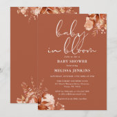 Baby in bloei bloemenherfst Herfst Baby shower Kaart (Voorkant / Achterkant)