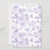 Baby in bloei bloemenlavendel Baby shower Kaart (Achterkant)