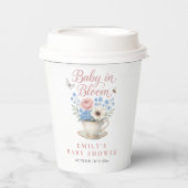 Baby in bloei bloemenmeisje Baby shower Papieren Bekers (Voorkant)
