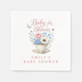 Baby in bloei bloemenmeisje Baby shower Servet (Voorkant)