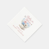 Baby in bloei bloemenmeisje Baby shower Servet (Hoek)