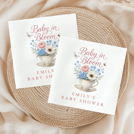 Baby in bloei bloemenmeisje Baby shower Servet