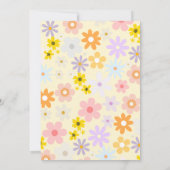 Baby in bloei bloemenretro Baby shower Kaart (Achterkant)