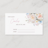 Baby in bloei bloemenroze hoeveel Snoepjes Informatiekaartje (Voorkant)