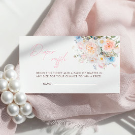 Baby in bloei bloemenroze luier Raffle Informatiekaartje
