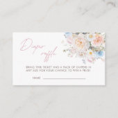 Baby in bloei bloemenroze luier Raffle Informatiekaartje (Voorkant)