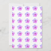 Baby in bloei bloemenroze Paarse Baby shower meisj Kaart (Achterkant)