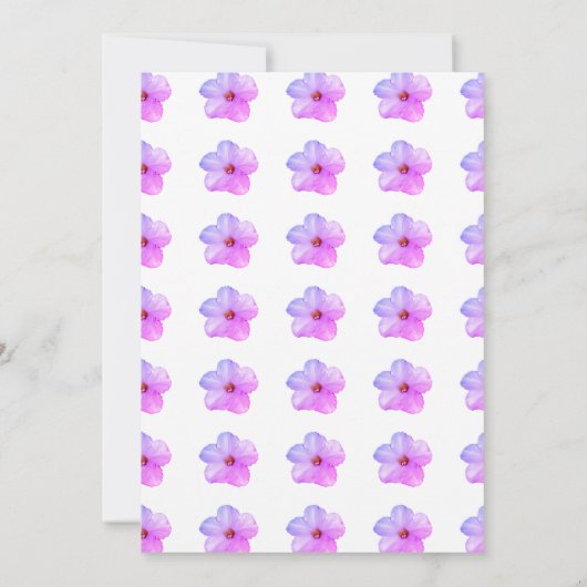 Baby in bloei bloemenroze Paarse Baby shower meisj Kaart (Achterkant)