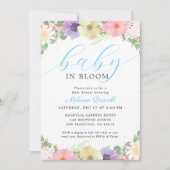 Baby in bloei bloementuin baby boy shower kaart (Voorkant)