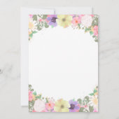 Baby in bloei bloementuin baby boy shower kaart (Achterkant)