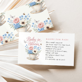 Baby in bloei boeken voor Baby shower Informatiekaartje