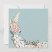 Baby in bloei Boheems Baby shower Uitnodiging (Achterkant)