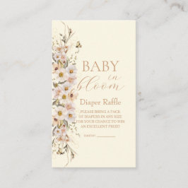 Baby in bloei Boho neutraal Baby shower, luier Informatiekaartje