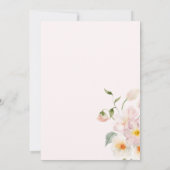 Baby in bloei boog zacht roze Baby shower uitnodig Kaart (Achterkant)