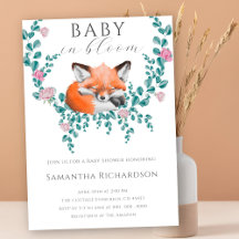 Baby in bloei Bosvos Florale Baby Shower