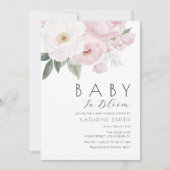baby in bloei botanisch baby shower kaart (Voorkant)