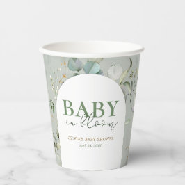Baby in bloei botanische eucalyptus papieren bekers