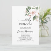 Baby in bloei Cherry Flowers Baby shower Kaart (Staand voorkant)