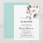 Baby in bloei Cherry Flowers Baby shower Kaart (Voorkant / Achterkant)