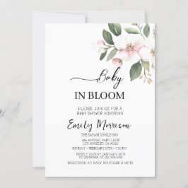 Baby in bloei Cherry Flowers Baby shower Kaart