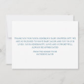 Baby in bloei Chinoiserie baby shower Bedankkaart (Achterkant)