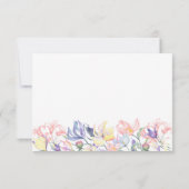 Baby in bloei dank u baby shower bedankkaart (Achterkant)