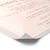 Baby in bloei douche handtekening Drink teken Poster (Hoek)