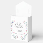 Baby in bloei | Eenvoudig Wildflower Baby shower Bedankdoosjes (Geopend)
