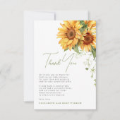 Baby in bloei elegant bloemenbaby shower bedankkaart (Voorkant)