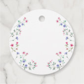 Baby in bloei | Elegant Wildflower Baby shower Bedankjes Labels (Achterkant)