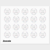 Baby in bloei | Elegant Wildflower Baby shower Ronde Sticker (Vel)