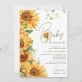 Baby in bloei elegant zonnebloem bloemenbaby showe kaart (Voorkant)