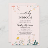 Baby in bloei en bloemen Baby shower Kaart (Voorkant / Achterkant)