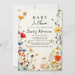Baby in bloei en bloemen I Baby shower Kaart