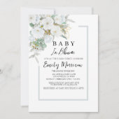 Baby in bloei en Cheery Brunches Baby shower Kaart (Voorkant)