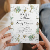 Baby in bloei en Cheery Brunches Baby shower Kaart