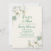 Baby in bloei en vrolijke Bloemen I Baby shower Kaart (Voorkant)