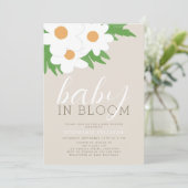 Baby in bloei genderneutraal Baby shower Kaart (Staand voorkant)