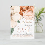 Baby in bloei geslachtsneutraal bloemig Baby showe Kaart (Staand voorkant)