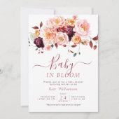 baby in bloei herfst floraal baby shower kaart (Voorkant)