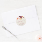 baby in bloei herfst floraal baby shower ronde sticker (Envelop)