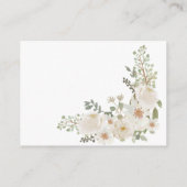 baby in bloei ivoor floreel baby shower informatiekaartje (Achterkant)