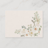 baby in bloei ivoor floreel baby shower informatiekaartje (Achterkant)