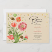 Baby in bloei klaprozen Baby shower Kaart (Voorkant)